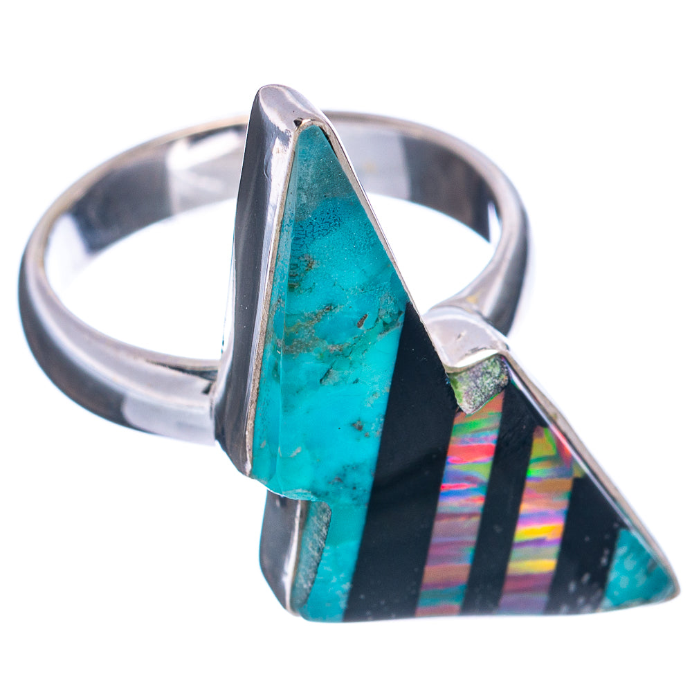 Premium Aura Opal Bolt Ring Size 6 (.925 Sterling Silver)
