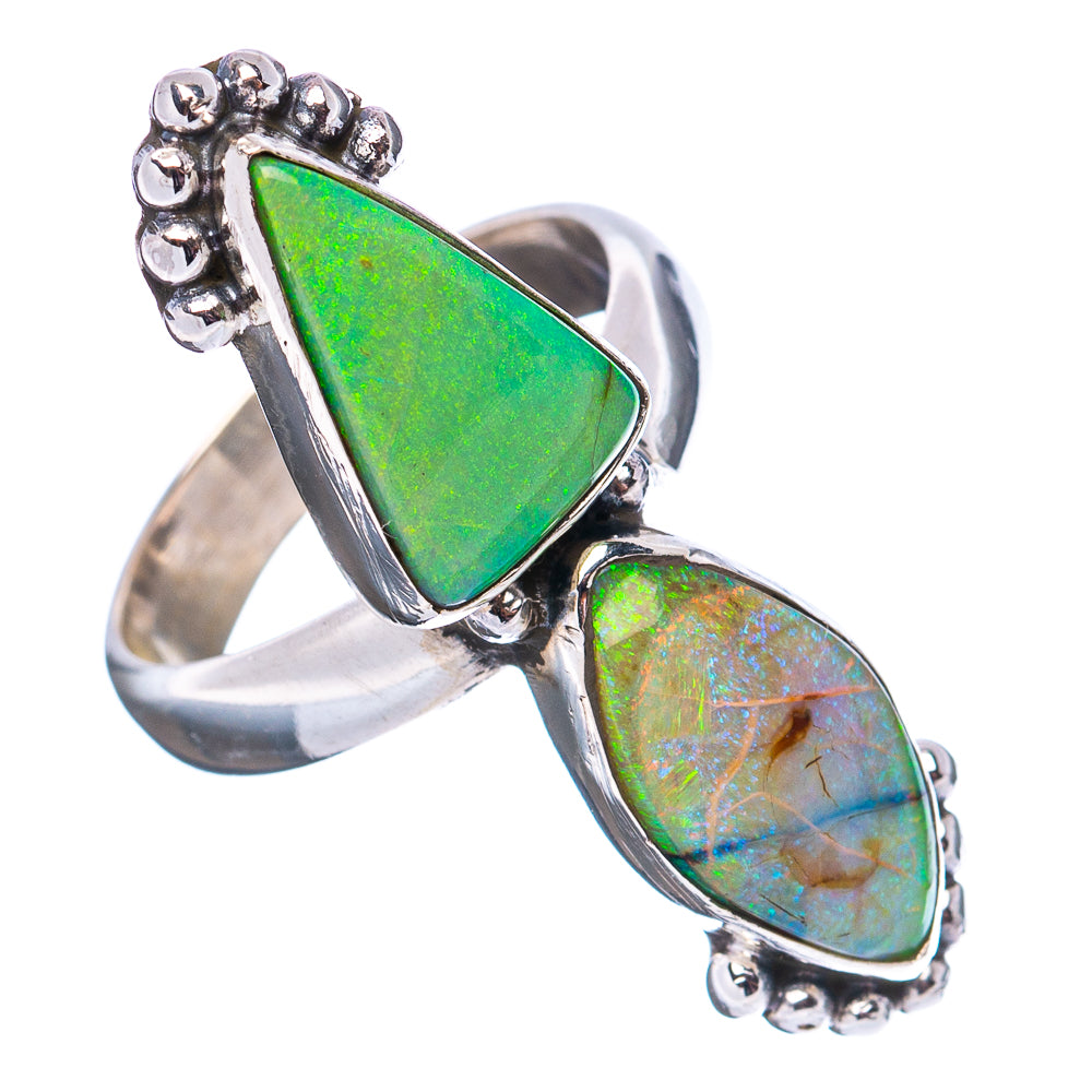 Rare Sterling Opal Ring Size 6 Adjustable (.925 Sterling Silver)