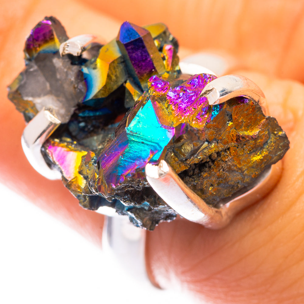Titanium Sunshine Druzy Ring Size 6.75 (925 Sterling Silver) R140739