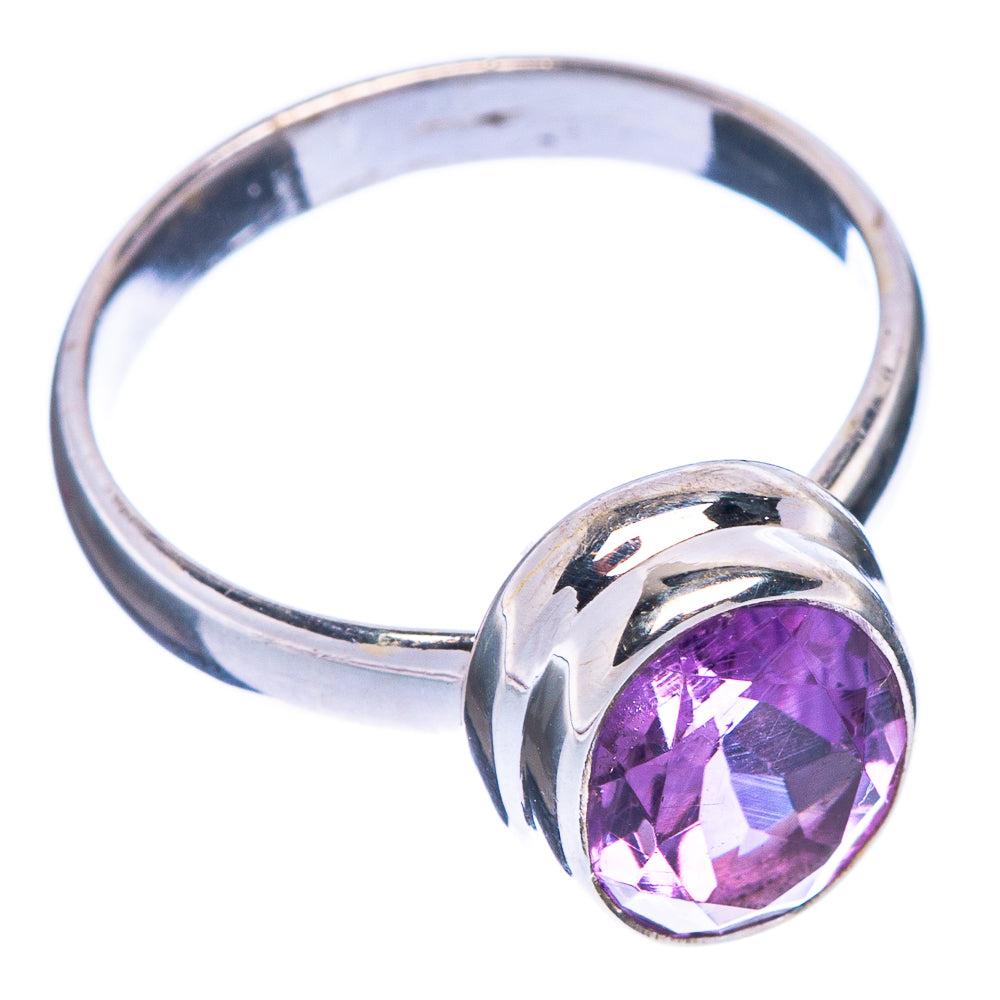 Faceted Amethyst Ring Size 6.75 (925 Sterling Silver) R1189