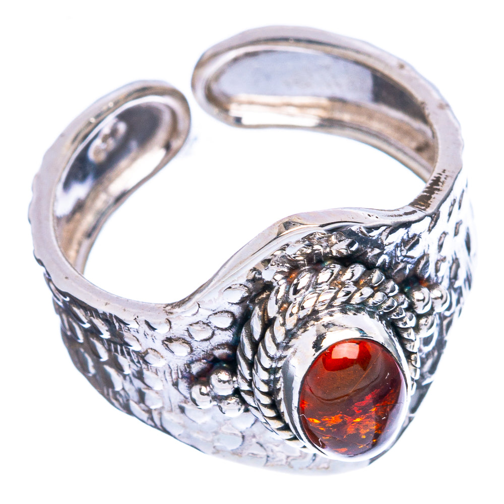 Amber Ring Size 7.5 (925 Sterling Silver) R3688