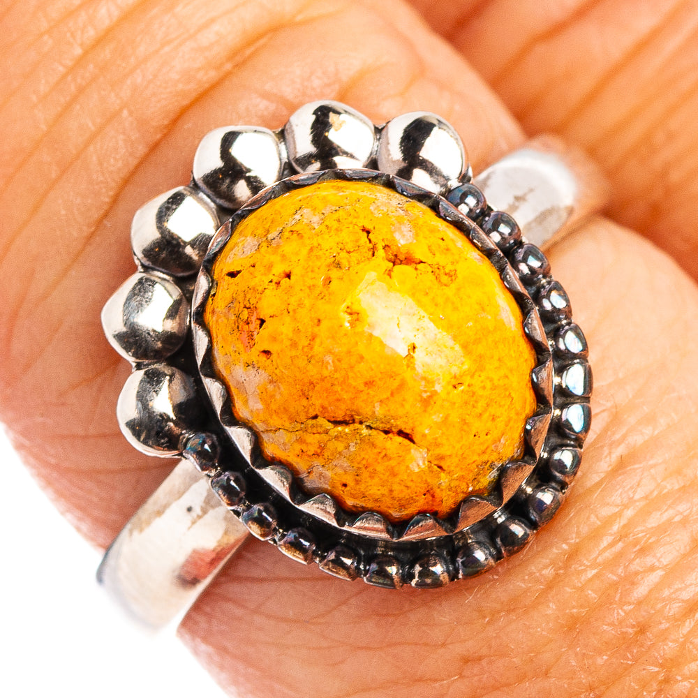 Bumblebee Jasper Ring Size 8 (.925 Sterling Silver)