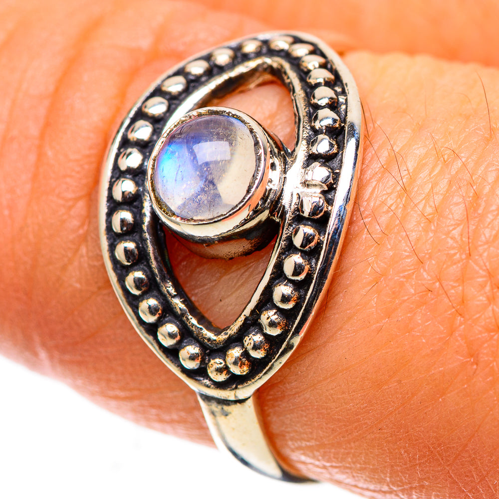 Rainbow Moonstone Ring Size 8.25 (925 Sterling Silver) RING138394