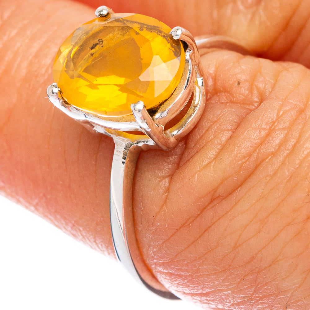 Rare Mexican Fire Opal Ring Size 7 (925 Sterling Silver) R146630
