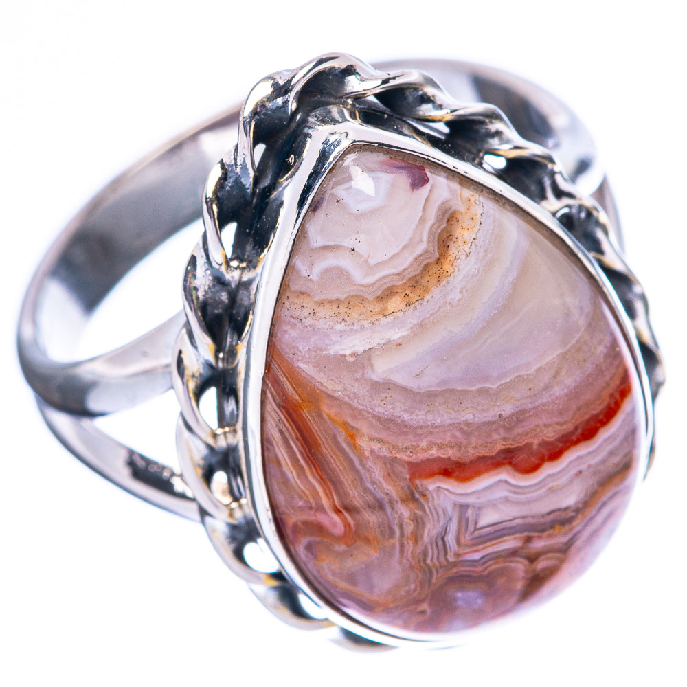 Laguna Lace Agate 925 Sterling Silver Ring Size 8 (925 Sterling Silver) R3908