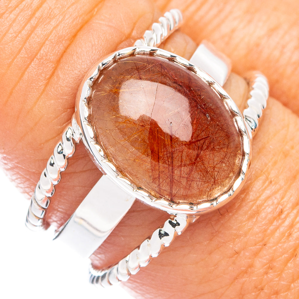 Premium Rutilated Quartz Ring Size 8.5 (925 Sterling Silver) R7658