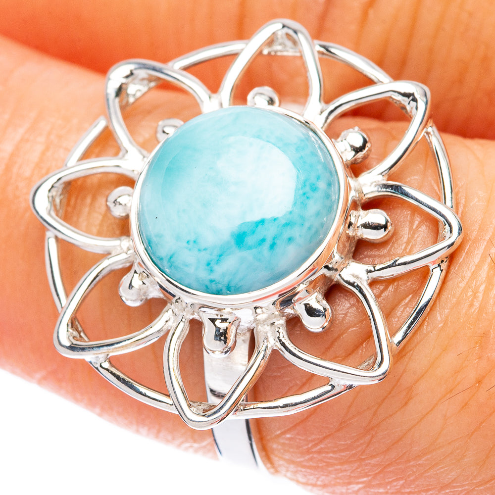 Asc Premium Larimar Ring Size 6.75 (925 Sterling Silver) R3443