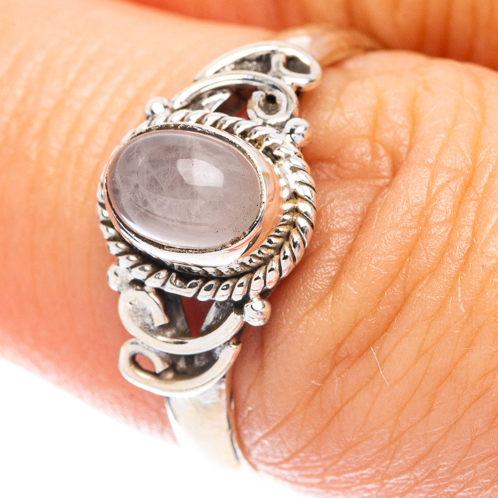 Rainbow Moonstone Dainty Ring Size 7 (925 Sterling Silver) R5828