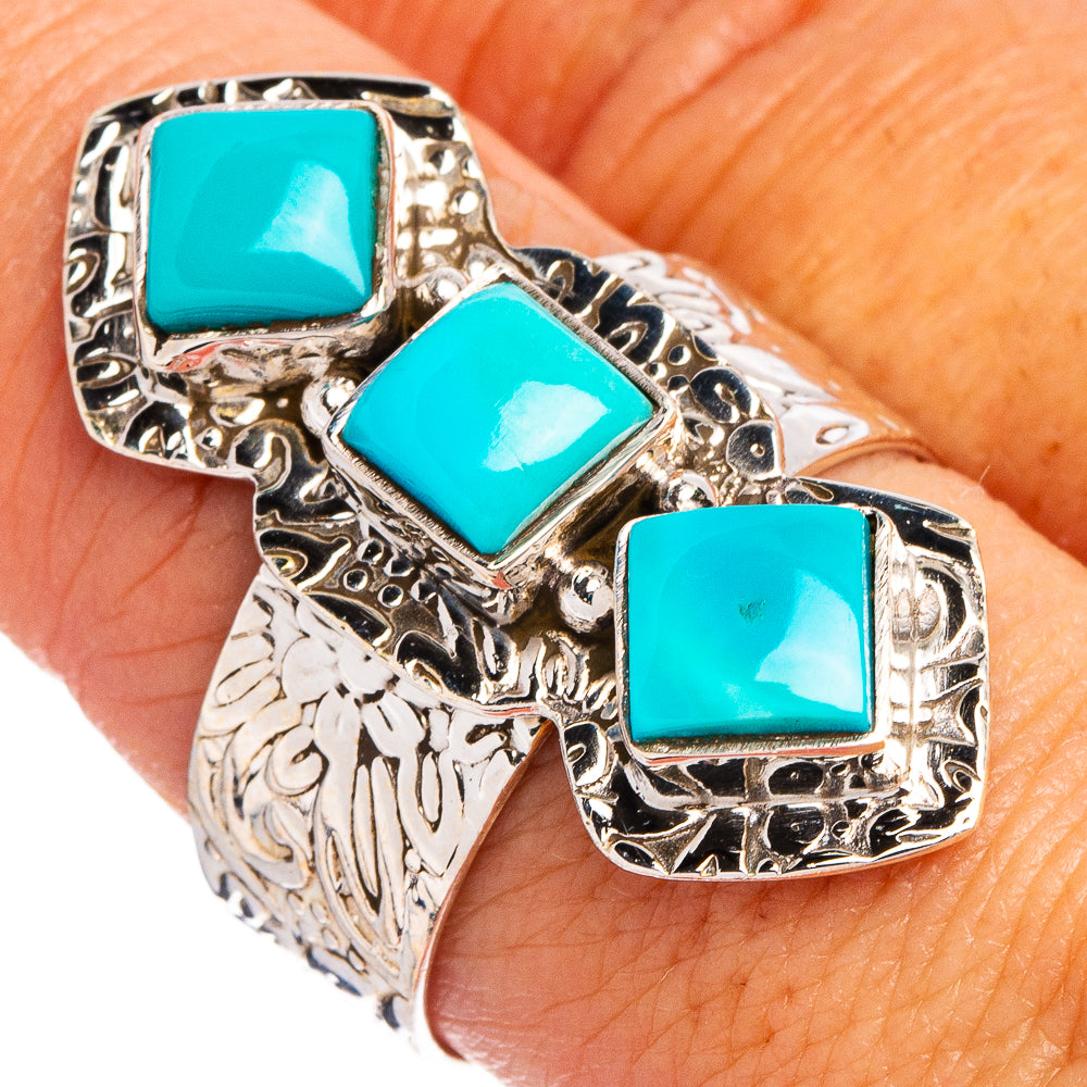 Rare Arizona Turquoise Ring Size 9 (.925 Sterling Silver)