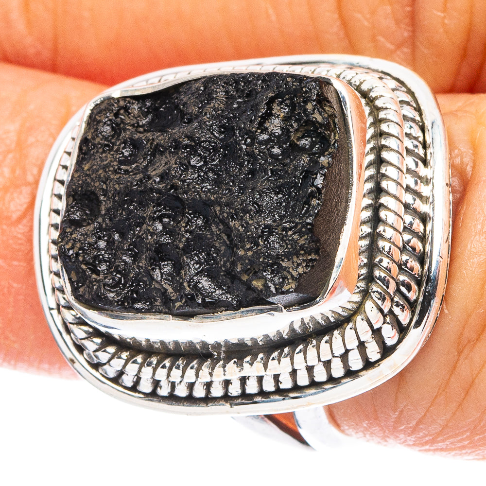 Tektite 925 Sterling Silver Ring Size 6 (925 Sterling Silver) R6065