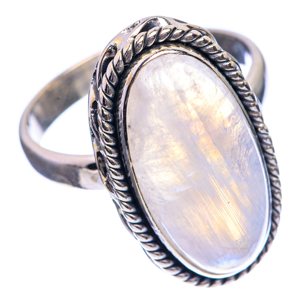 Rainbow Moonstone Ring Size 9 (925 Sterling Silver) R143085