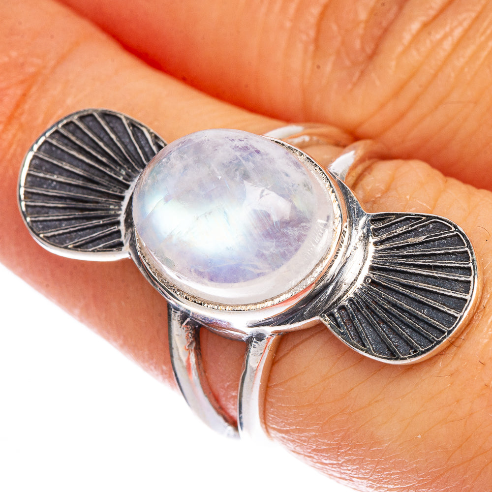 Rainbow Moonstone Ring Size 6.75 (925 Sterling Silver) R147233