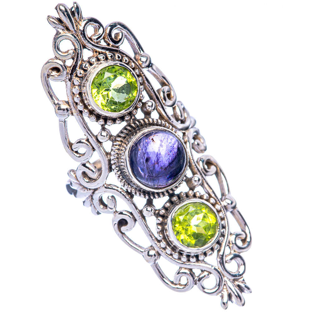 Large Tanzanite, Peridot Ring Size 6 (925 Sterling Silver) R144803