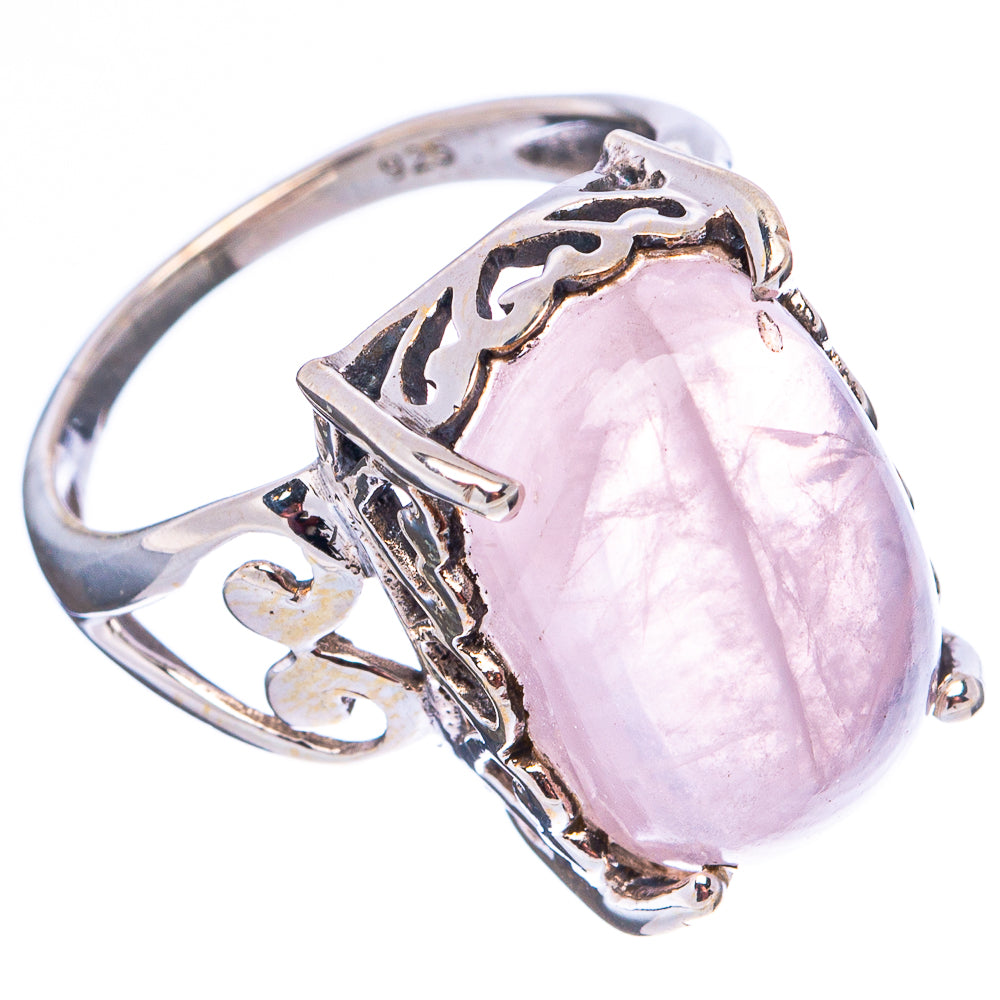Rose Quartz Ring Size 7 (.925 Sterling Silver)