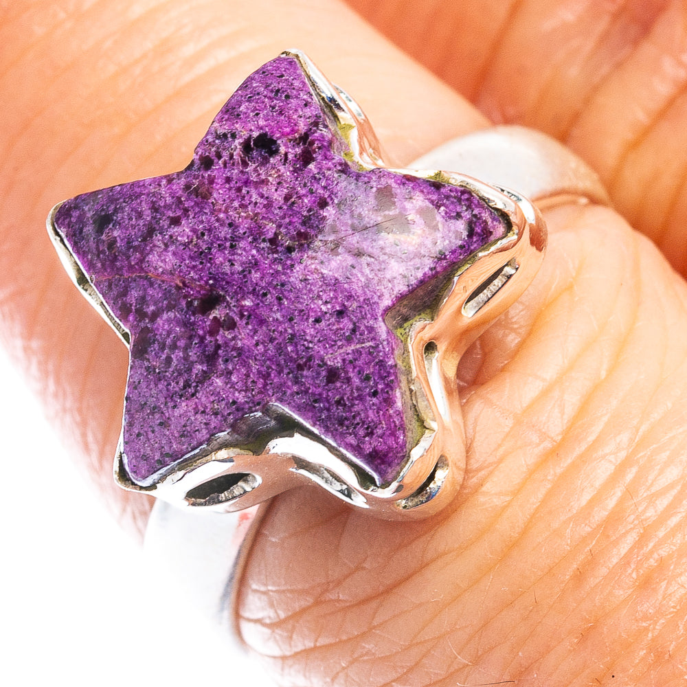 Purpurite Star Ring Size 7 (.925 Sterling Silver)