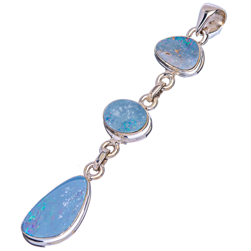 Rare Doublet Opal Pendant 2 3/4" (.925 Sterling Silver)