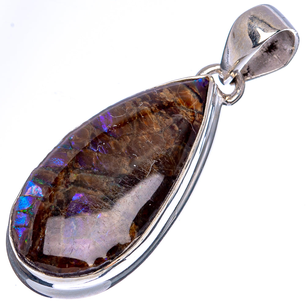 Rare Ammolite Pendant 1 1/2" (925 Sterling Silver) P43407