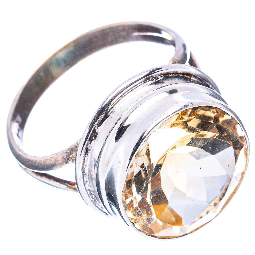 (Classic Series) Citrine Ring Size 9.5 (.925 Sterling Silver)