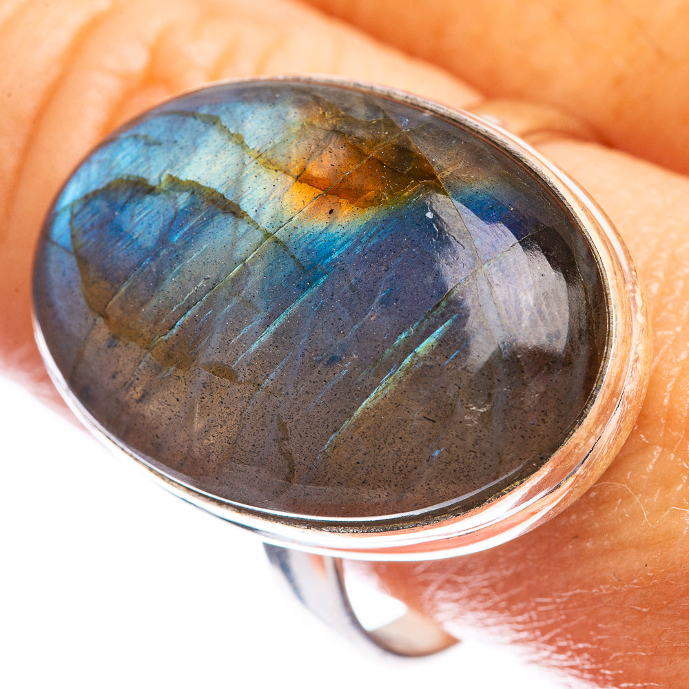 Labradorite Ring Size 11 (925 Sterling Silver) R142397
