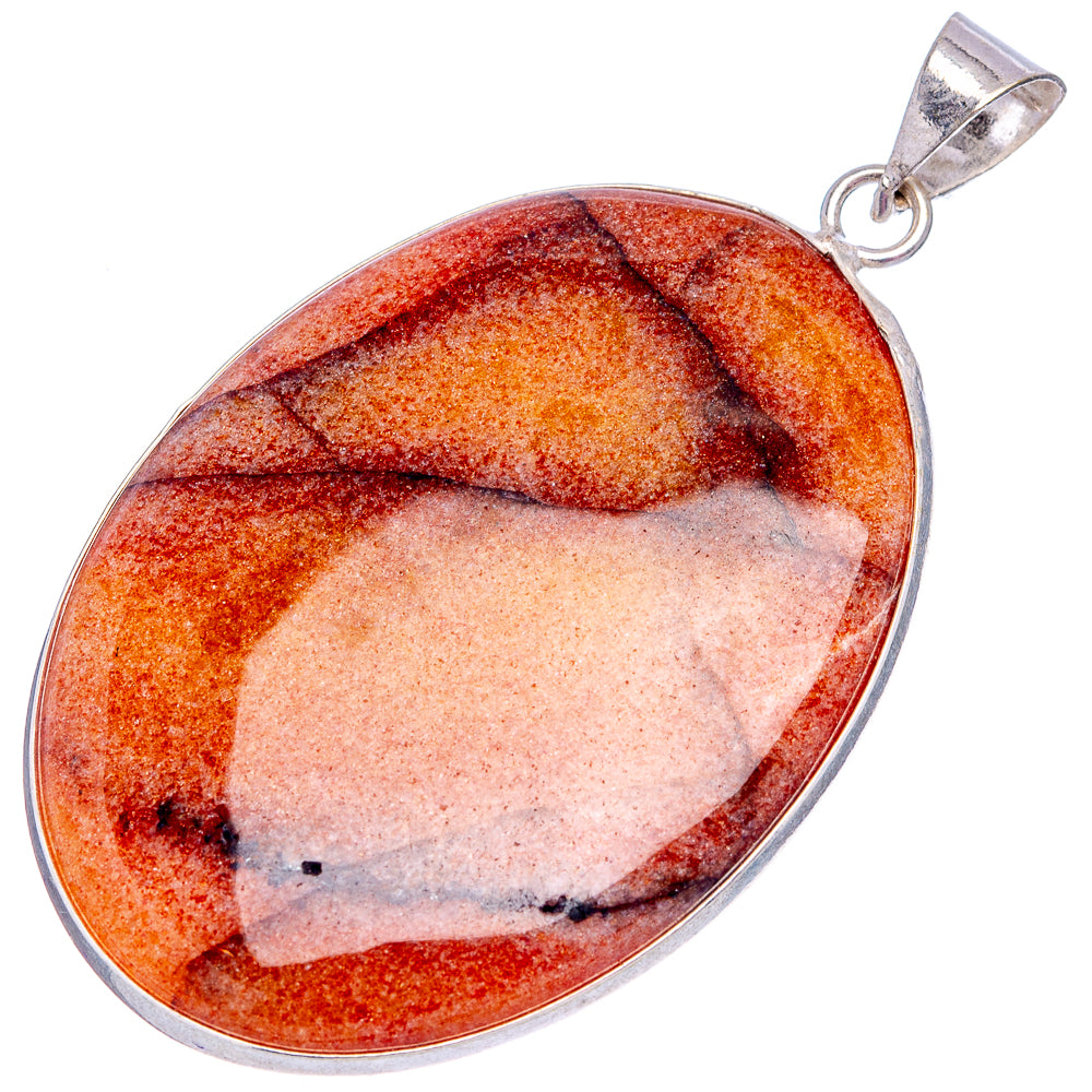 Sunstone Pendant 2 3/8" (Silver Plated)