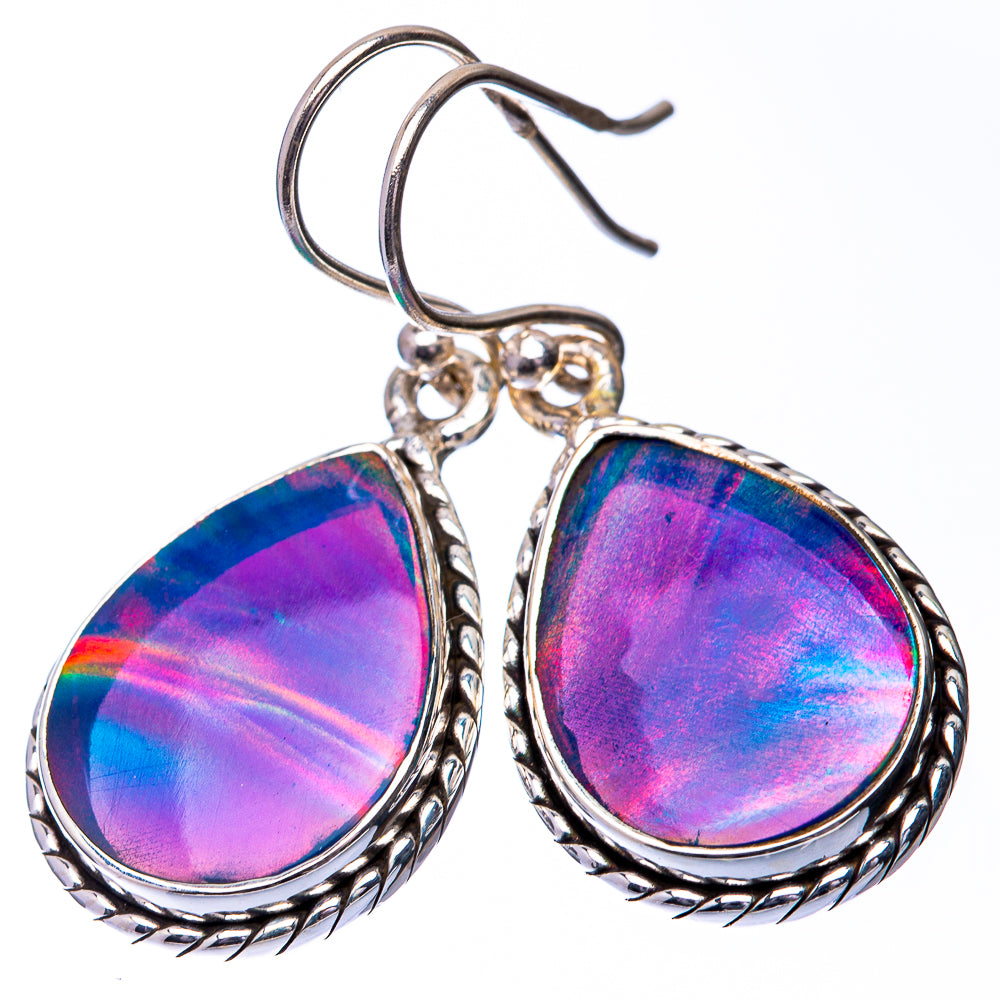 Aura Opal Earrings 1 3/8" (925 Sterling Silver) E432315