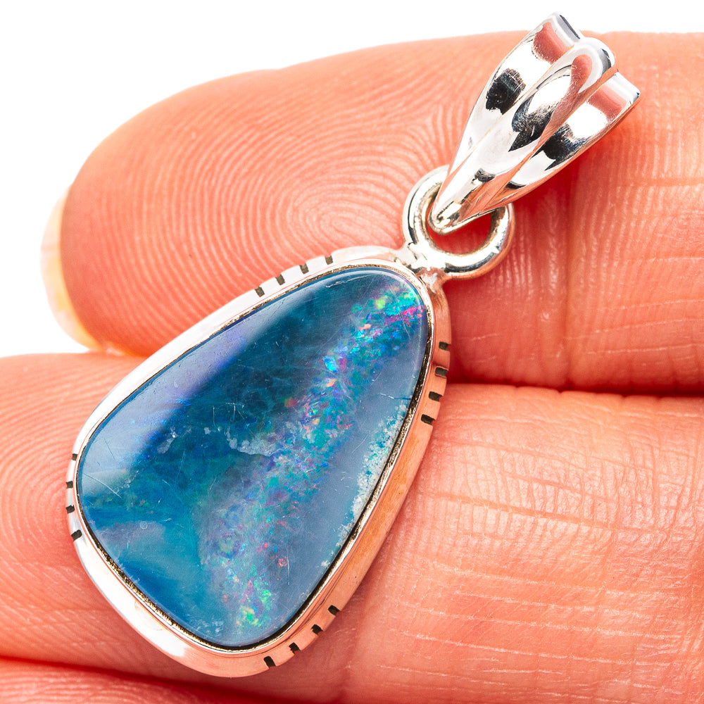 Rare Doublet Opal Pendant 1 1/4" (.925 Sterling Silver)