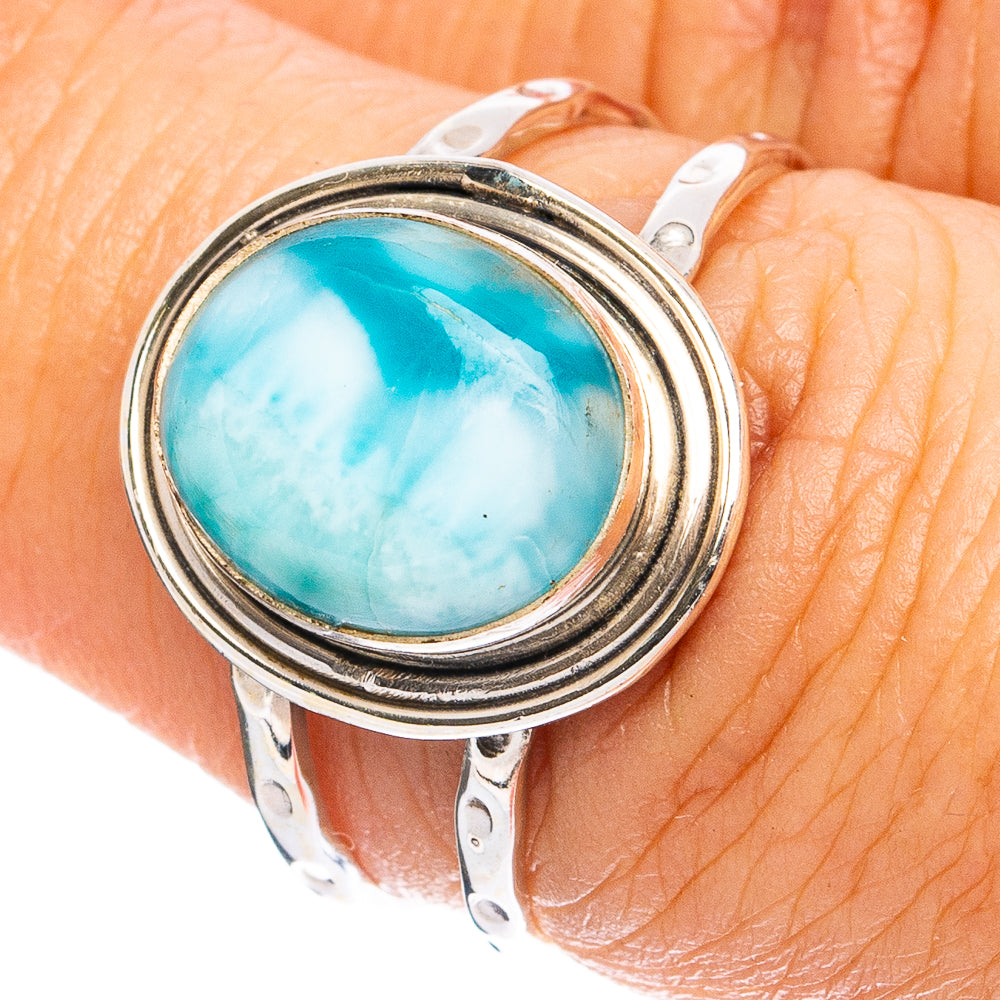 Larimar Ring Size 7.5 (925 Sterling Silver) R8324