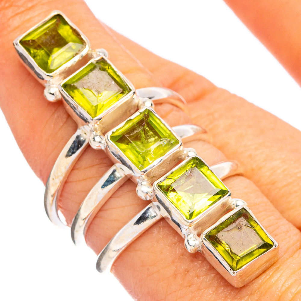 Peridot Ring Size 7.75 (.925 Sterling Silver)