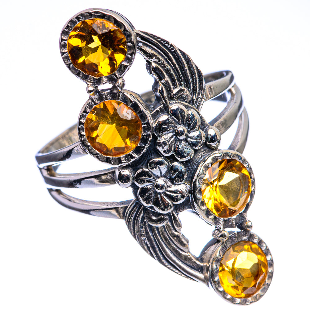 Faceted Citrine Ring Size 10.75 (925 Sterling Silver) R142442