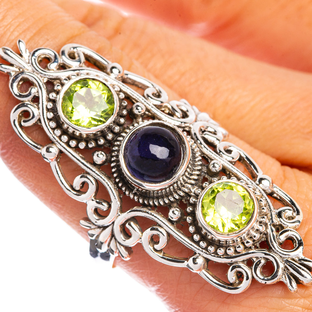Large Tanzanite, Peridot Ring Size 9.75 (925 Sterling Silver) R144352