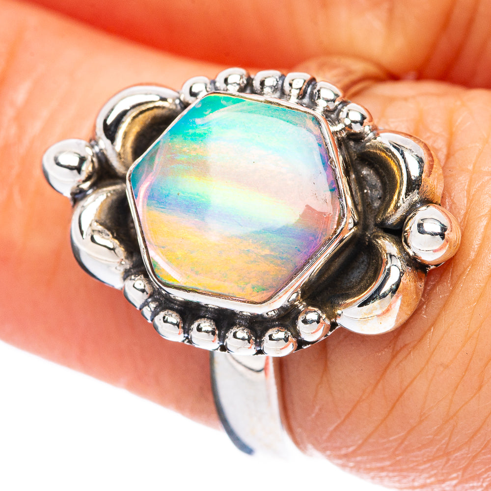 Aura Opal Ring Size 6.75 (925 Sterling Silver) R4526