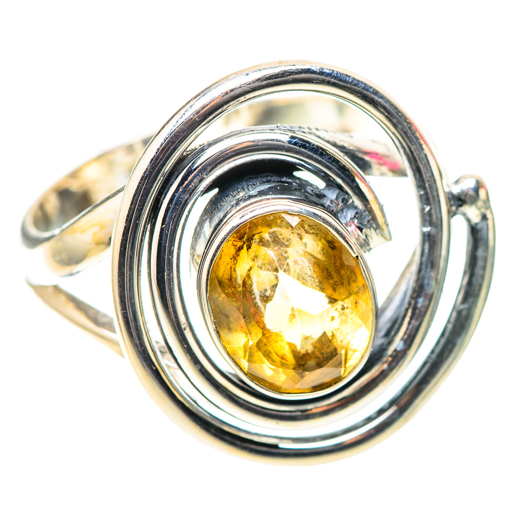 Faceted Citrine Ring Size 7.75 (925 Sterling Silver) RING138432