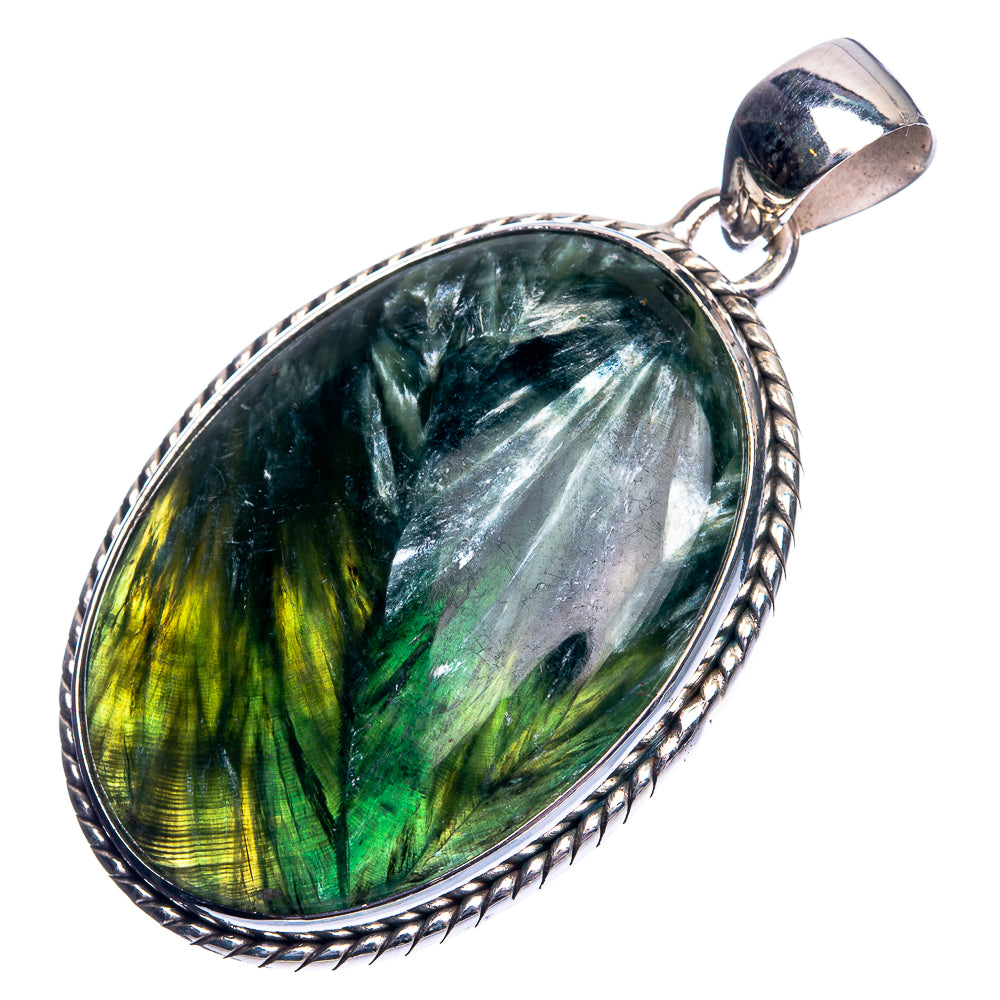 Seraphinite Pendant 1 7/8" (925 Sterling Silver) P39157