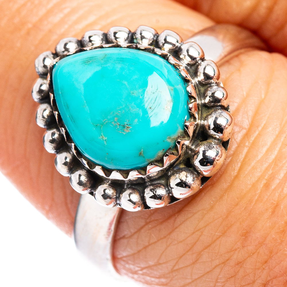 Rare Kingman Turquoise Ring Size 7.75 (.925 Sterling Silver)