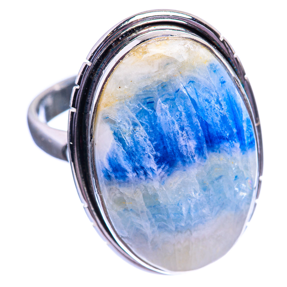 Blue Scheelite Ring Size 9.25 (925 Sterling Silver) R141969