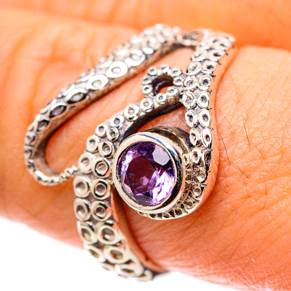 Faceted Amethyst 925 Sterling Silver Ring Size 8 (925 Sterling Silver) RING139435