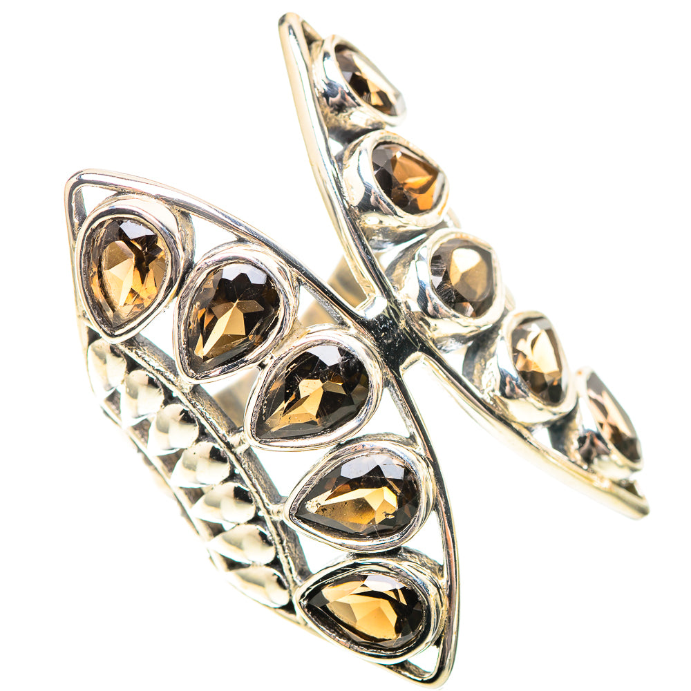 Large Smoky Quartz Ring Size 6.5 (925 Sterling Silver) RING139100
