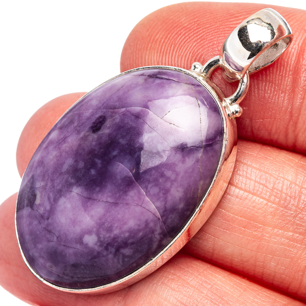 Tiffany Stone Pendant 1 5/8" (.925 Sterling Silver)