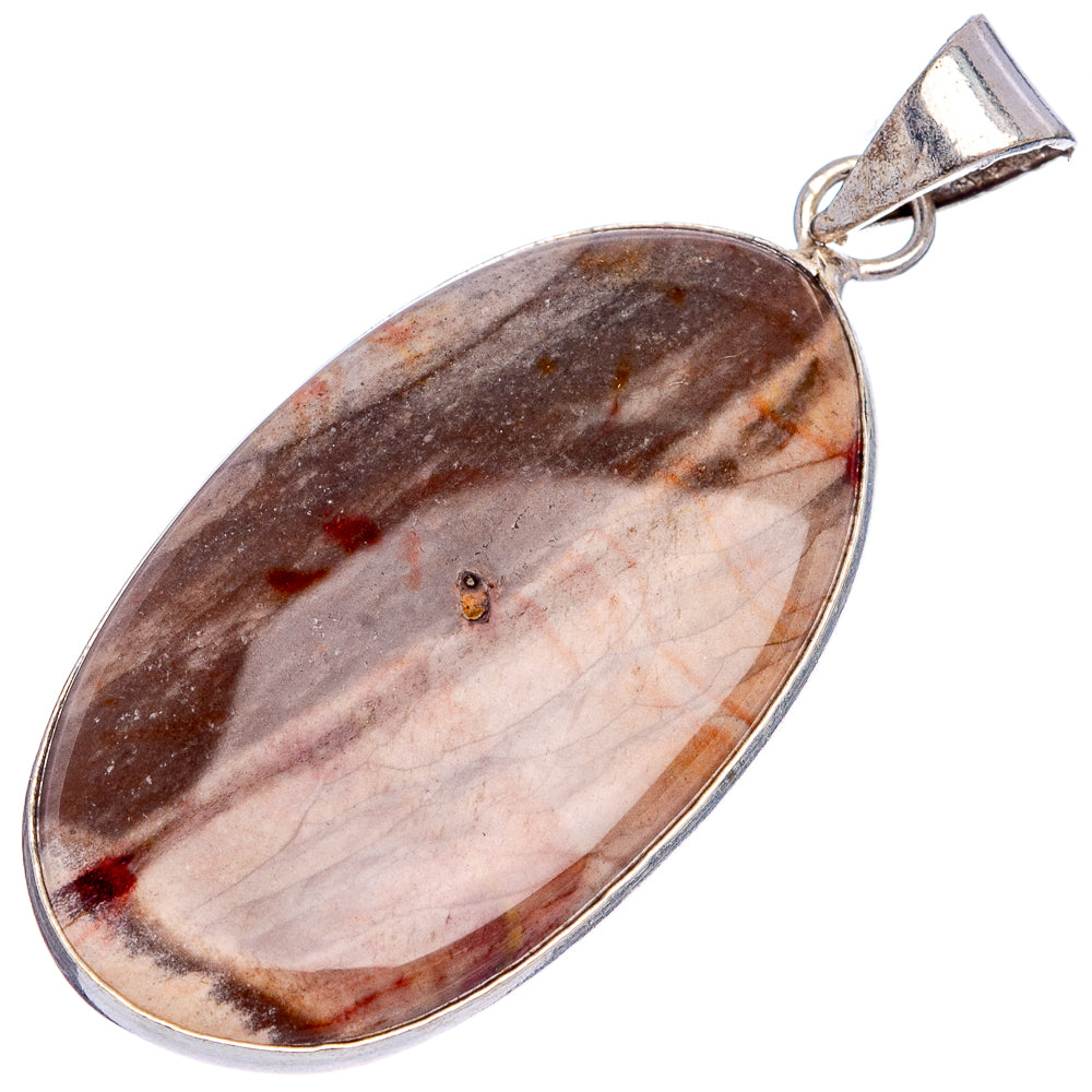 Imperial Jasper Pendant 1 7/8" (Silver Plated)