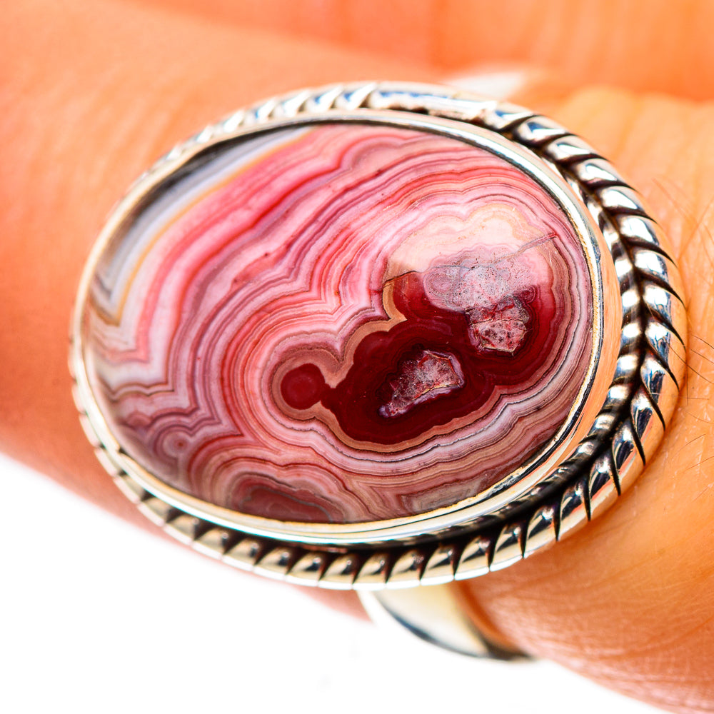 Crazy Lace Agate Ring Size 7.25 (925 Sterling Silver) RING138527