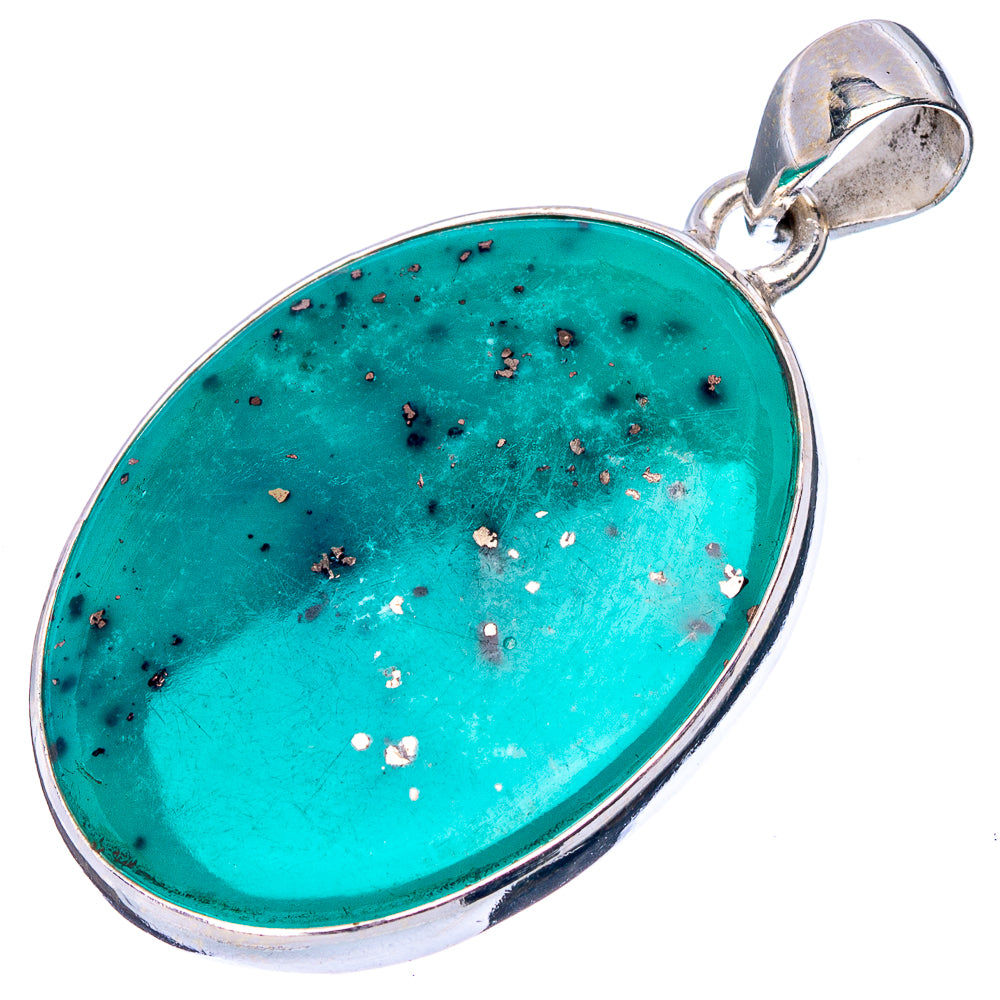 Rare Persian Turquoise Pendant 1 5/8" (925 Sterling Silver) P43182