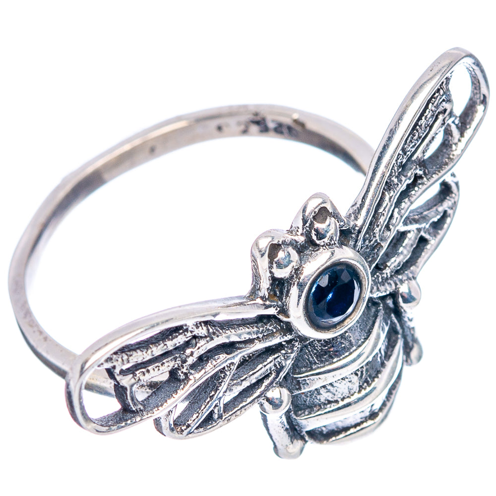 Blue Quartz Bee Dainty Ring Size 6 (.925 Sterling Silver)