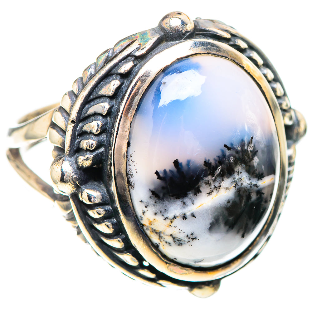 Dendritic Opal 925 Sterling Silver Ring Size 7.25 (925 Sterling Silver) RING139439