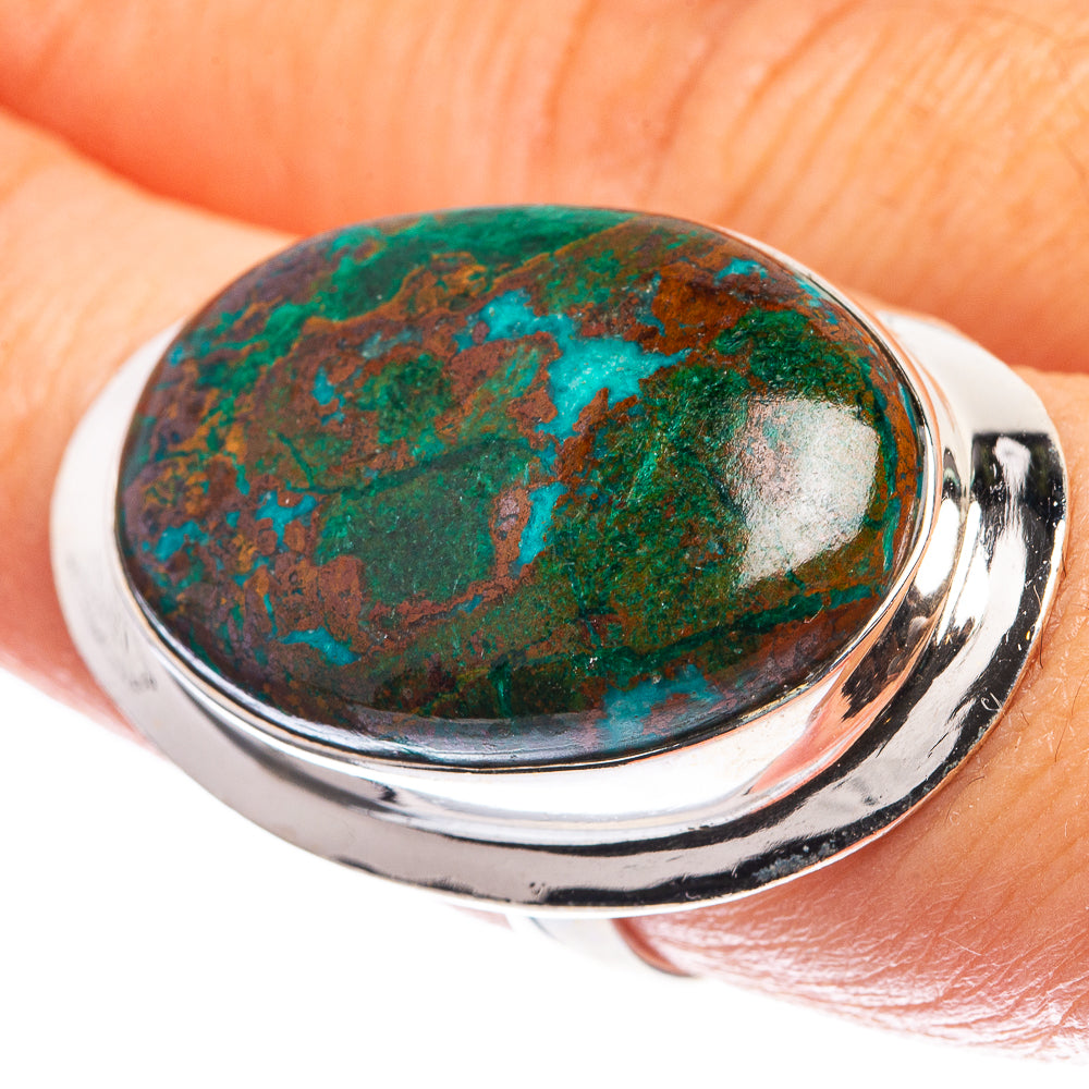 Large Chrysocolla Ring Size 7.75 (925 Sterling Silver) R143176