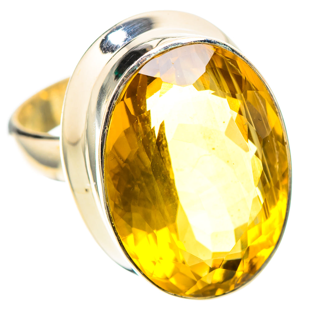 Faceted Citrine Ring Size 7.25 (925 Sterling Silver) RING138801