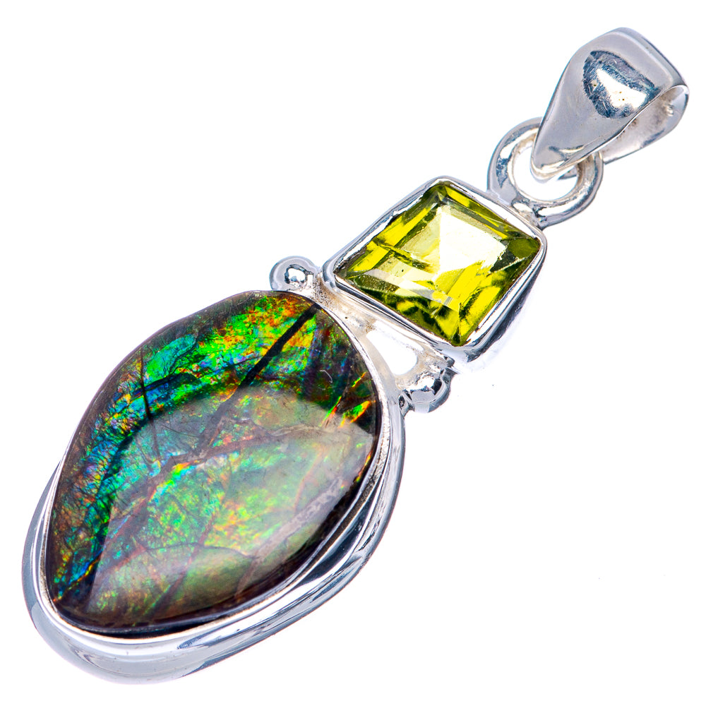 Canadian Ammolite Pendant 1 1/2" (925 Sterling Silver) PD39847