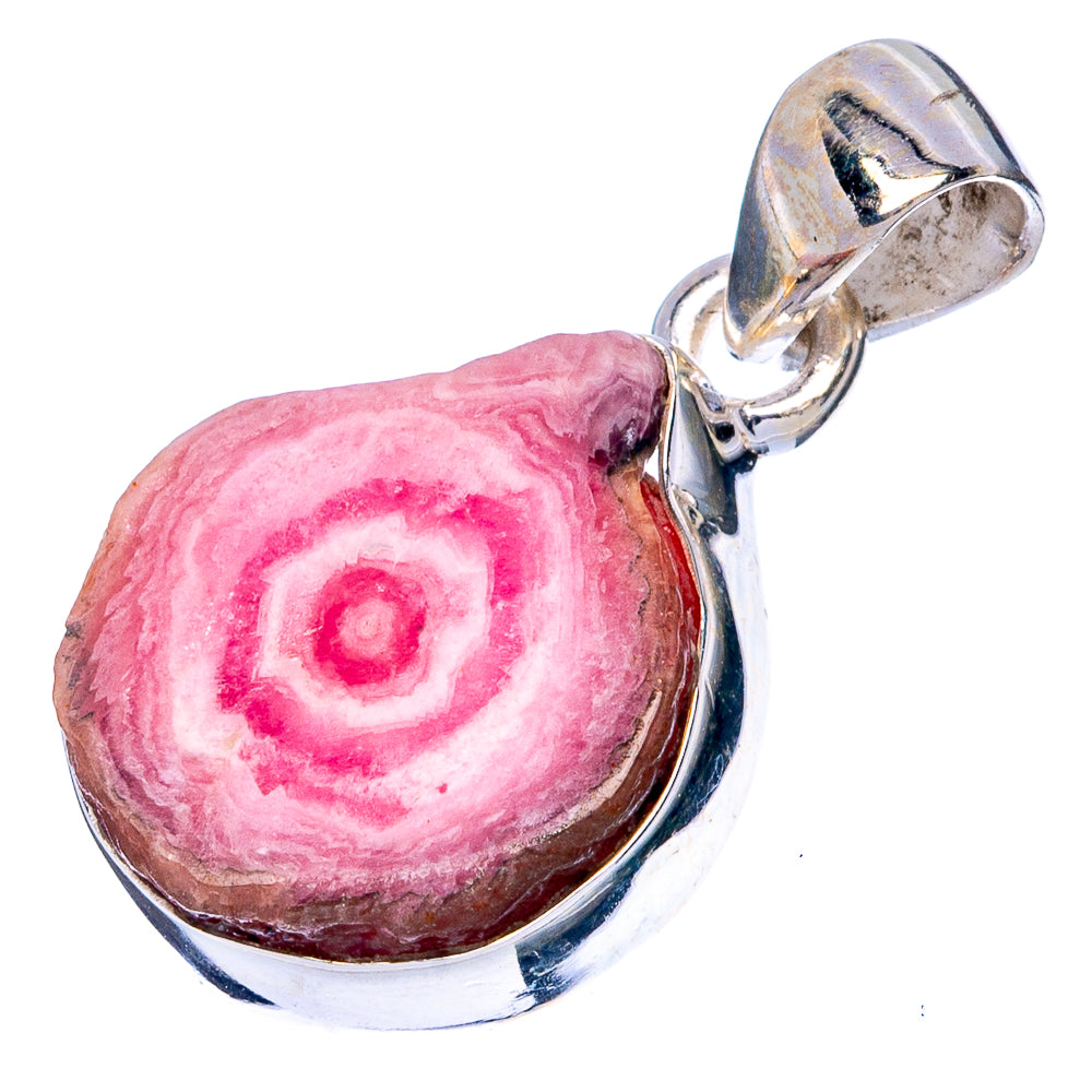 Rare Rhodochrosite Stalactite Pendant 1 1/8" (925 Sterling Silver) P42923