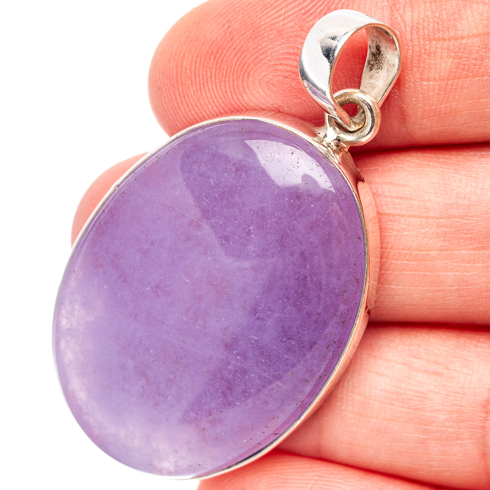 Purple Aventurine Pendant 1 7/8" (.925 Sterling Silver)