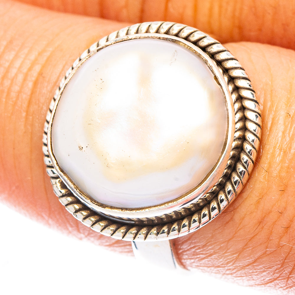 Cultured Pearl Ring Size 7.75 (925 Sterling Silver) R6993