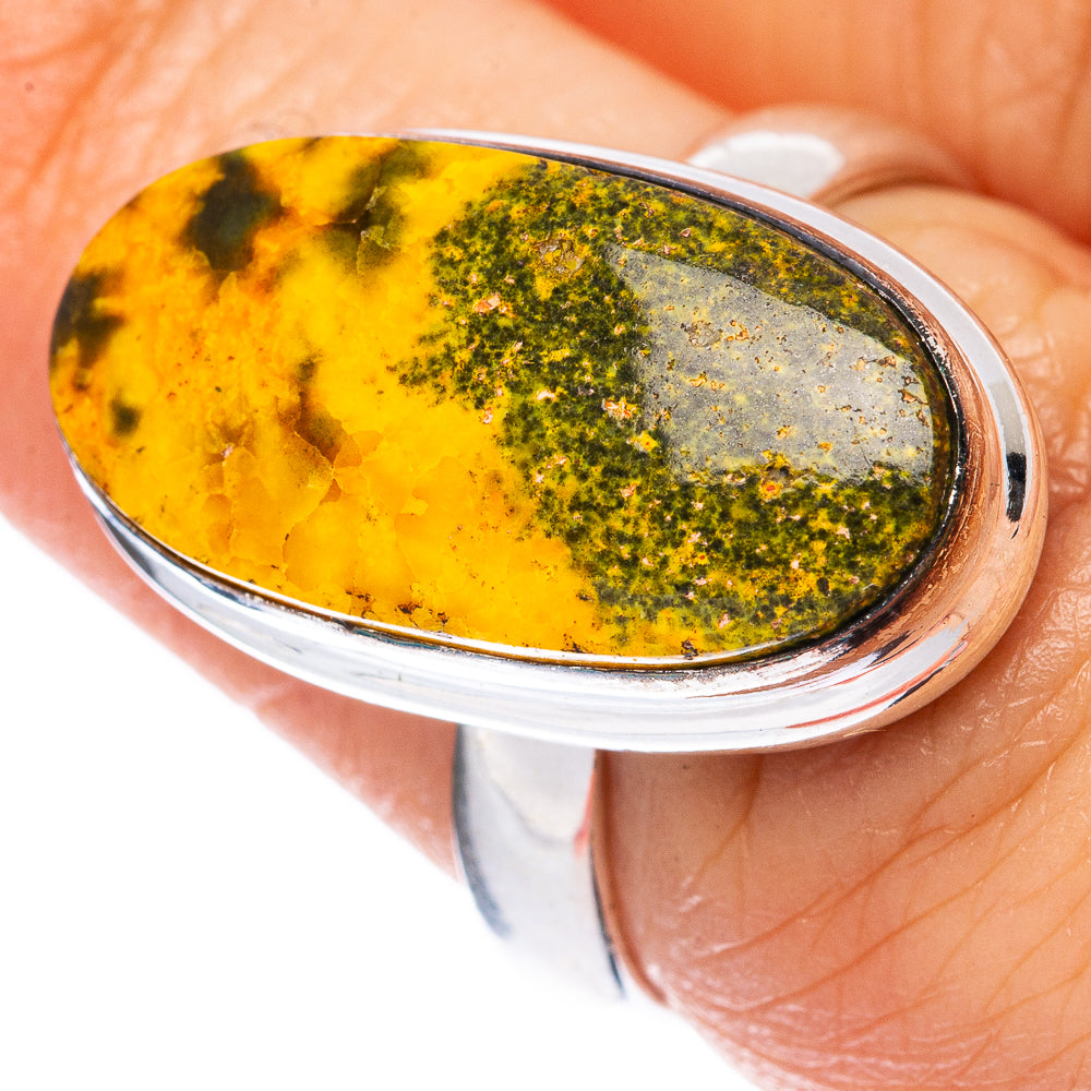 Ocean Jasper Ring Size 6.5 (925 Sterling Silver) R3288